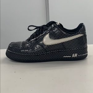 Black and White Polk-a-dot Nike Air Force